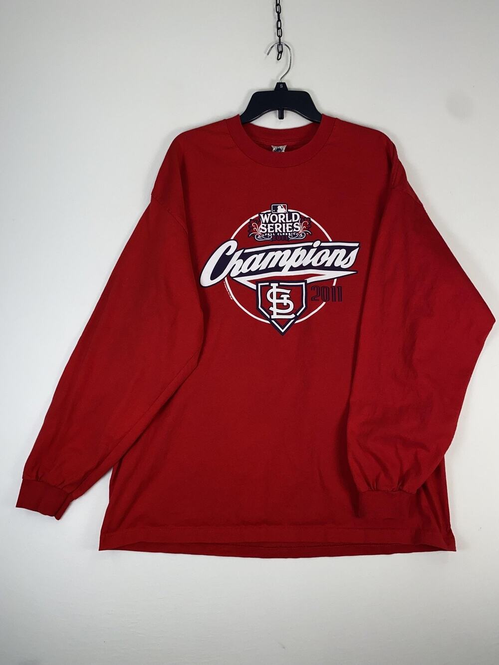St. Louis Cardinals Shirt Mens 2XL Red MLB Baseball 2011 Champions Alstyle Tee